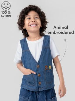 Hopscotch - Pure Cotton T-shirt with Jacket