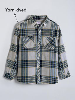 Hopscotch - Yarn-Dyed Plaid Flannel Relaxed Shacket
