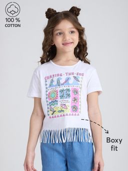 Hopscotch - Cotton Sun Chaser Fringe T-shirt