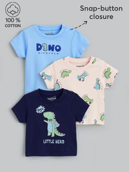 Hopscotch - 3-Pack Cotton Dino T-shirts
