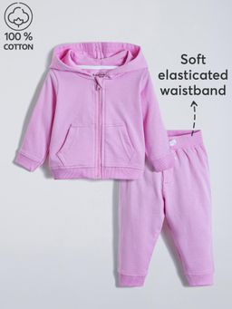 Hopscotch - 2-Pc Cotton Zip Hoodie Jogger Set
