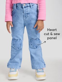 Hopscotch - Heart Patch Slim Fit Denim Jeans