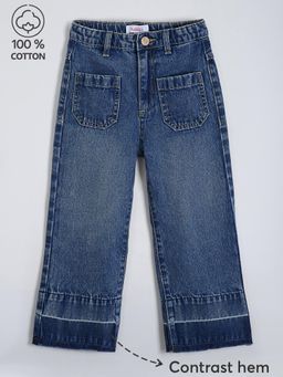 Hopscotch - Retro Contrast Hem Denim Jeans
