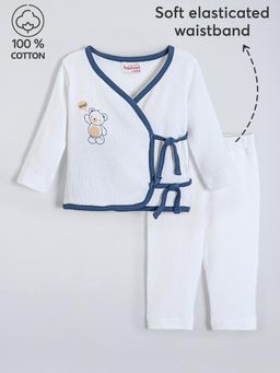 Hopscotch - 2-Pc Animal Cotton Wrap Pajama Set