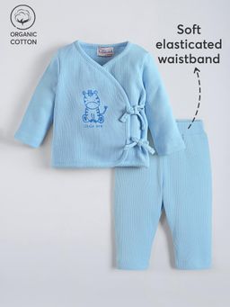 Hopscotch - 2-Pc Zebra Cotton Tie-Front Pajama Set