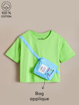 Hopscotch - Crossbody Bag Applique Cotton T-shirt