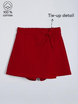 Hopscotch - Tie-Up Detail Cotton Wrap Skirt