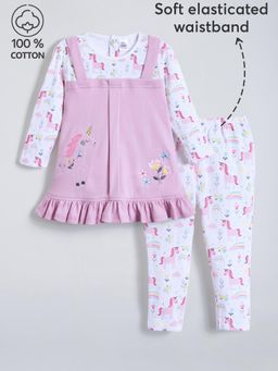 Hopscotch - Unicorn Cotton Pinafore Dress