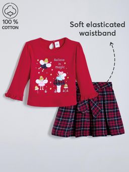 Hopscotch - 2-Pc Fairy Embroidered Cotton Skirt Set