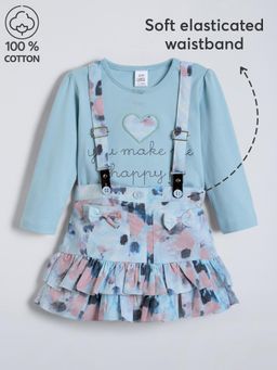 Hopscotch - 2-Pc Abstract Ruffle Cotton Skirt Set