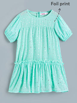 Hopscotch - Foil Print Casual Dress