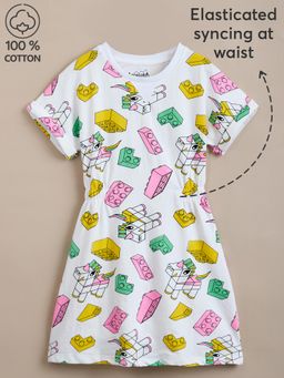 Hopscotch - Terry Cotton Casual T-shirt Dress