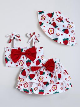 Hopscotch - 2-Pc Bow Applique Cami & Skirt