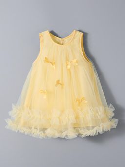 Hopscotch - Bow Applique Tulle Party Dress