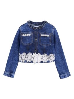 Hopscotch - Cotton Lacey Denim Jacket