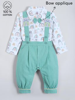 Hopscotch - 2-Pc Bow Applique Corduroy Pant Set
