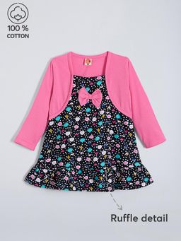 Hopscotch - Pure Cotton Bow Applique Casual Dress