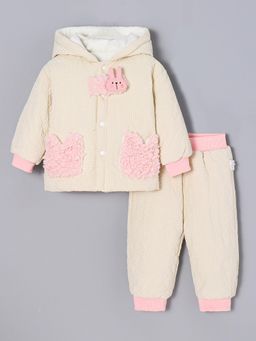 Hopscotch - 2-Pc Fluffy Detail Textured Jogger Set