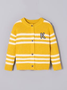 Hopscotch - Letter K Striped Cardigan