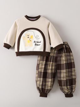 Hopscotch - 2-Pc Bear Cut Out T-shirt & Joggers