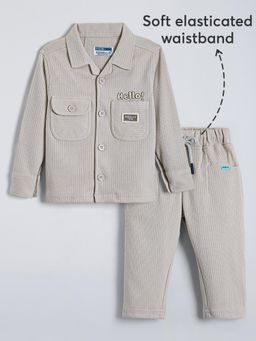 Hopscotch - 2-Pc Textured Cotton Pant Set