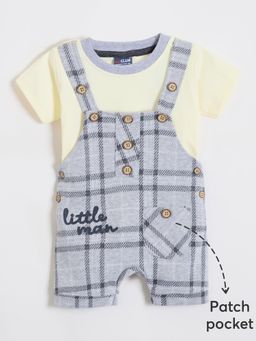 Hopscotch - 2-Pc Little Man Plaid Dungaree Set