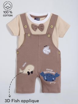 Hopscotch - 2-Pc Fish Friends Dungaree Set