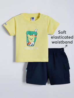 Hopscotch - 2-Pc Cotton Bubble Tea T-Shirt & Shorts