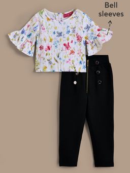 Hopscotch - 2-Pc Textured Bloom Pant Set