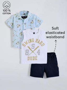 Hopscotch - 2-Pc Vehicle Theme Cotton Shorts Set
