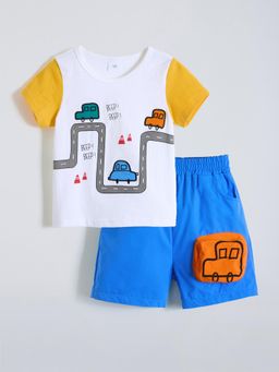 Hopscotch - 2-Pc Vehicle Patch Work Short Set