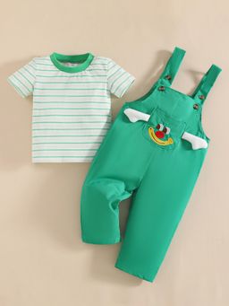 Hopscotch - 2-Pc Giggle Factory Gear Dungaree Set