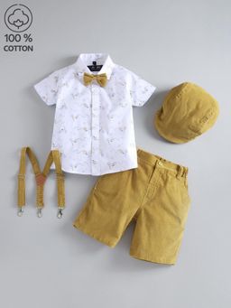 Hopscotch - 2-Pc Classic Cotton Shirt & Shorts