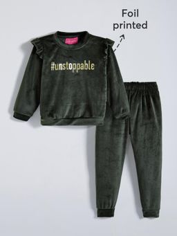 Hopscotch - 2-Pc Ruffle Embellished Sweatshirt & Joggers