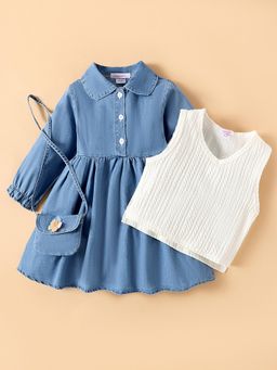 Hopscotch - Classic Denim Delight Casual Dress