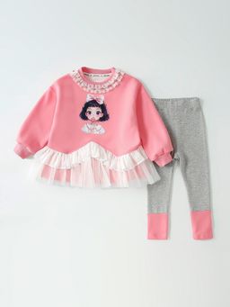 Hopscotch - 2-Pc Character Ruffled hem Leggings Set