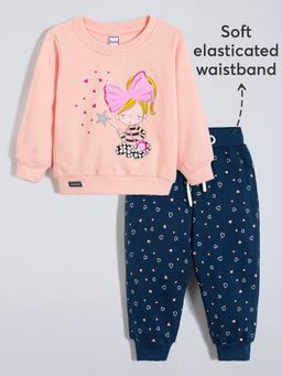 Hopscotch - 2-Pc Girl Character Cotton Jogger Set