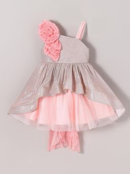 Hopscotch - Rosette Detail Shimmer Dress