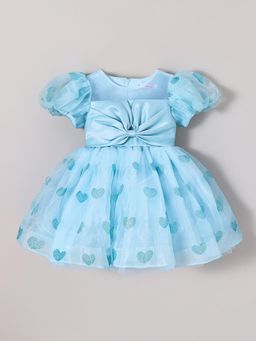 Hopscotch - Glitter Heart Bow Party Dress