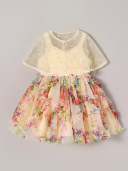 Hopscotch - Floral Mesh Shrug Dress