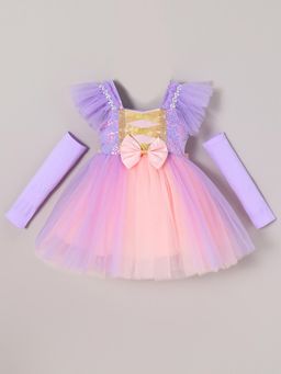 Hopscotch - Bow Detail Removable Sleeve Dress