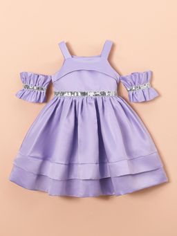 Hopscotch - Sequined Cold-Shoulder Party Dress