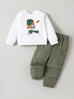 Hopscotch - 2-Pc Graphic Sweatshirt & Pant