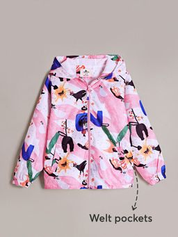 Hopscotch - Hooded Windbreaker Bomber Jacket