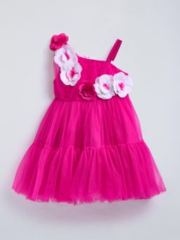 Hopscotch - Floral Applique Party Dress