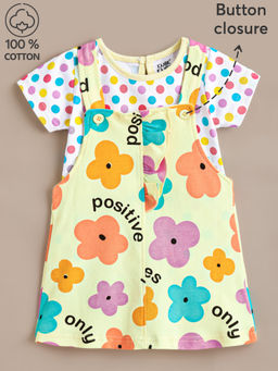 Hopscotch - Pure Cotton Pinafore with T-shirt