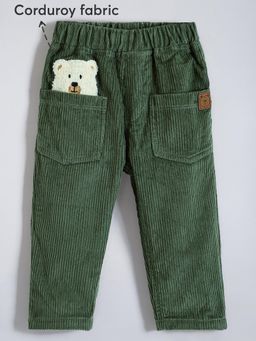 Hopscotch - Chenille Teddy Embroidery Cotton Pants