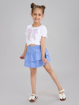 Hopscotch - 2-Piece Cotton Embroidered Skirt Set