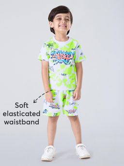 Hopscotch - 2-Pc Street Art T-shirt & Shorts
