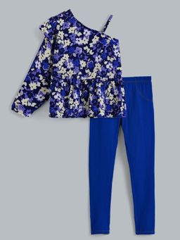 Hopscotch - 2-Pc Floral Ruffled Leggings Set